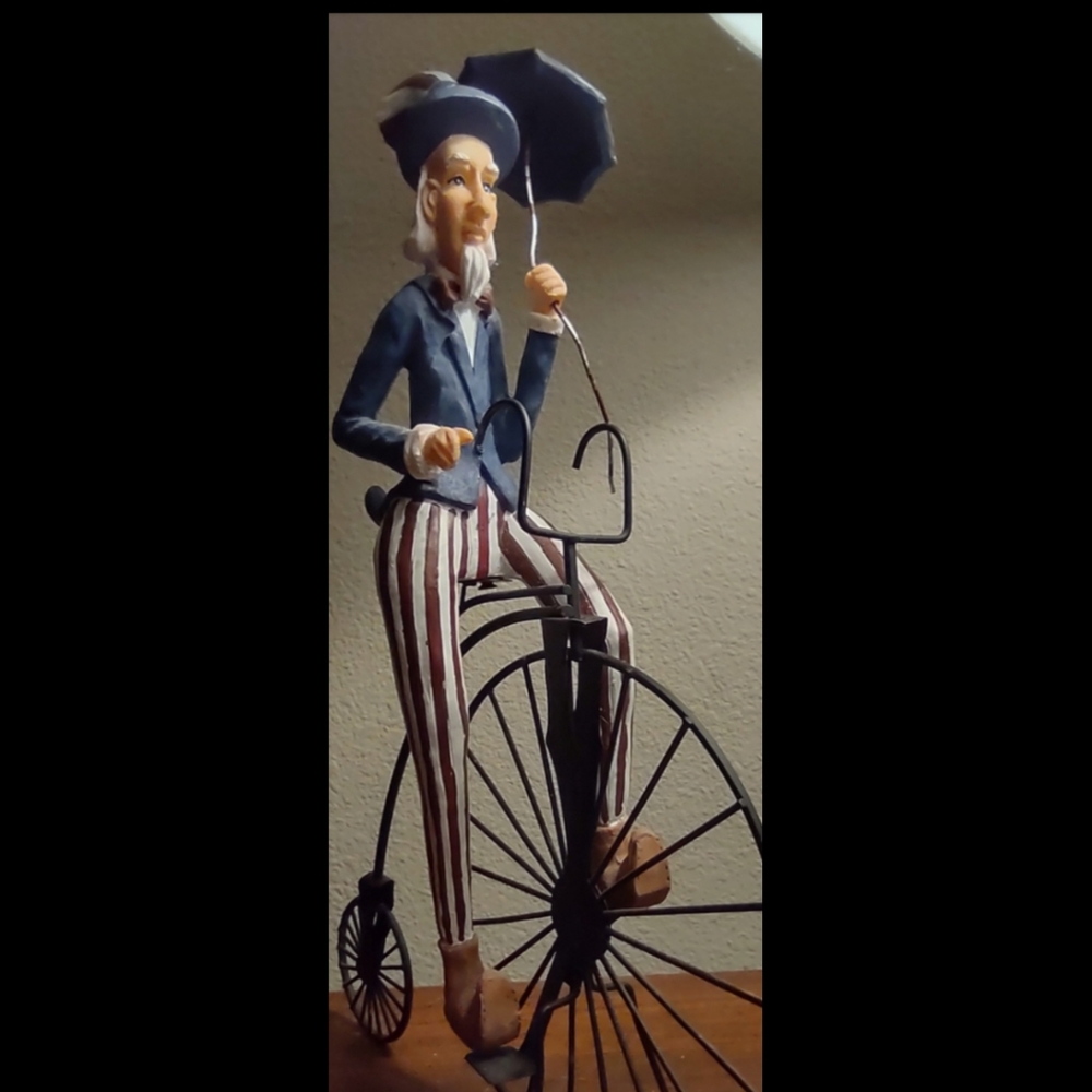 🎇 2/$30 mix & match   Vintage Americana Uncle Sam on a bike